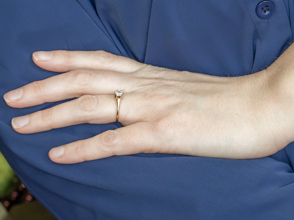 Yellow Gold GIA Certified Diamond Solitaire Engagement Ring