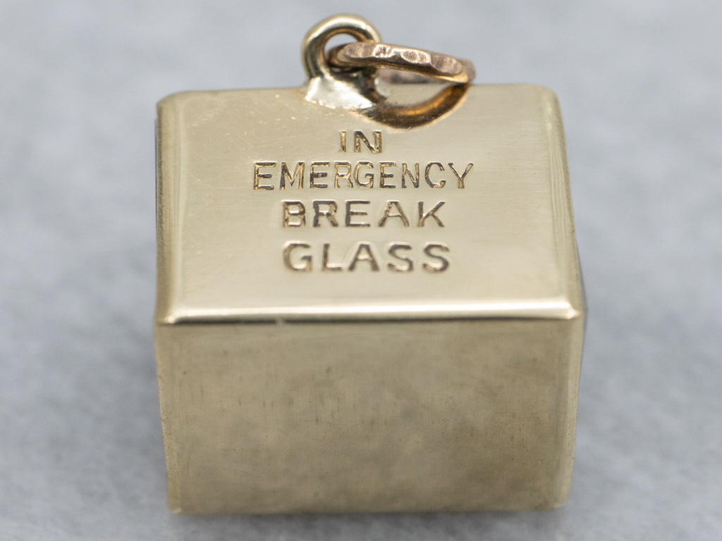 Emergency "Mad Money" Dollar Gold Charm Pendant