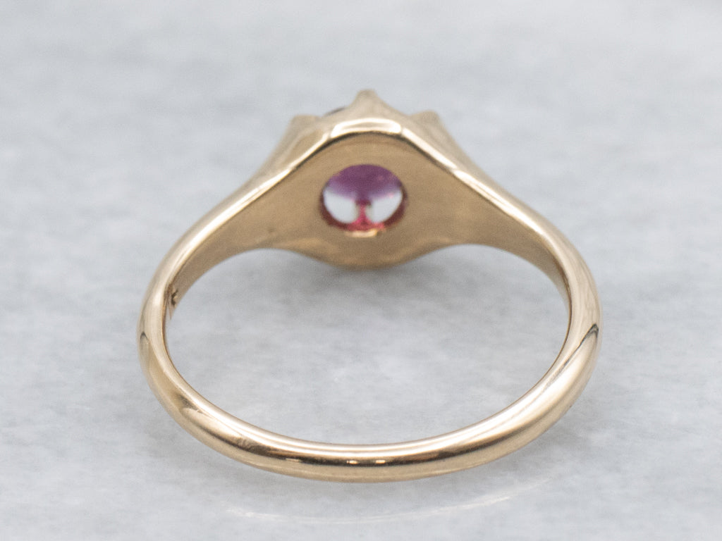 Antique Belcher-Set Ruby Solitaire Ring