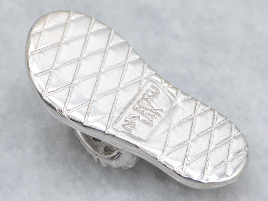 Diamond White Gold Sandal Pendant