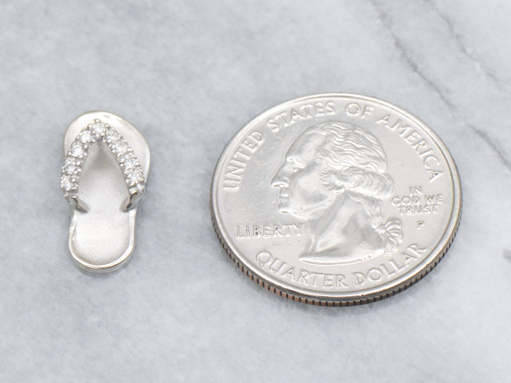 Diamond White Gold Sandal Pendant
