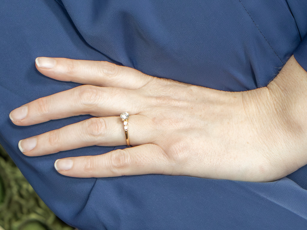 Yellow Gold Round Brilliant Diamond Engagement Ring