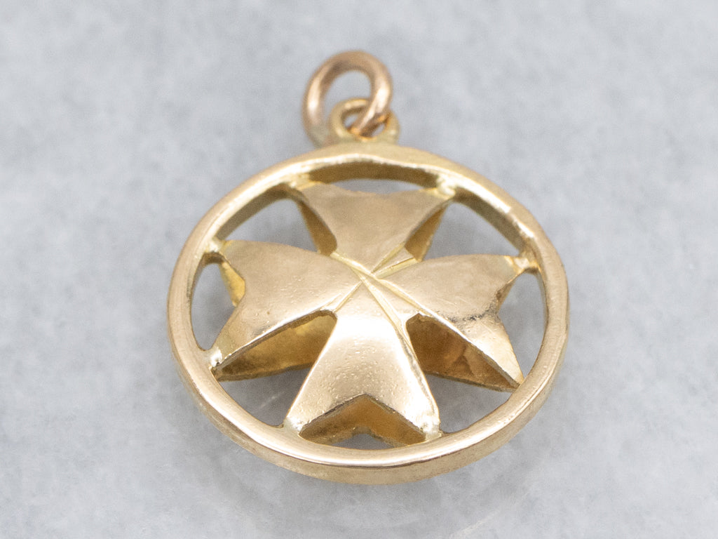 18-Karat Gold Maltese Cross Pendant