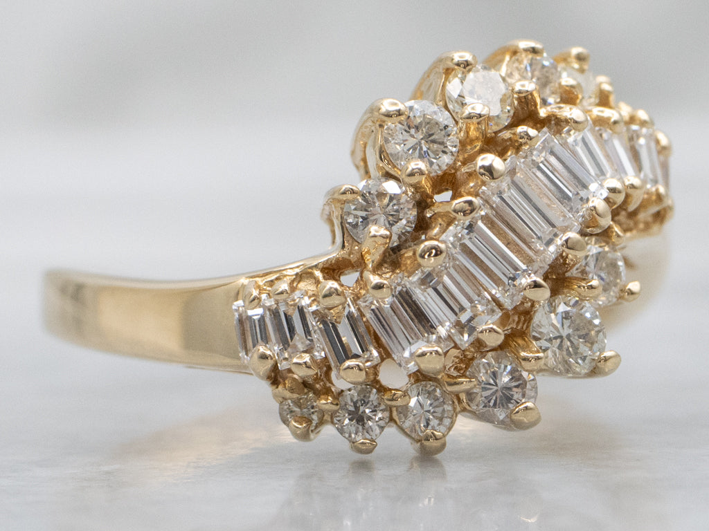 Vintage Mix-Cut Diamond and Gold Ring