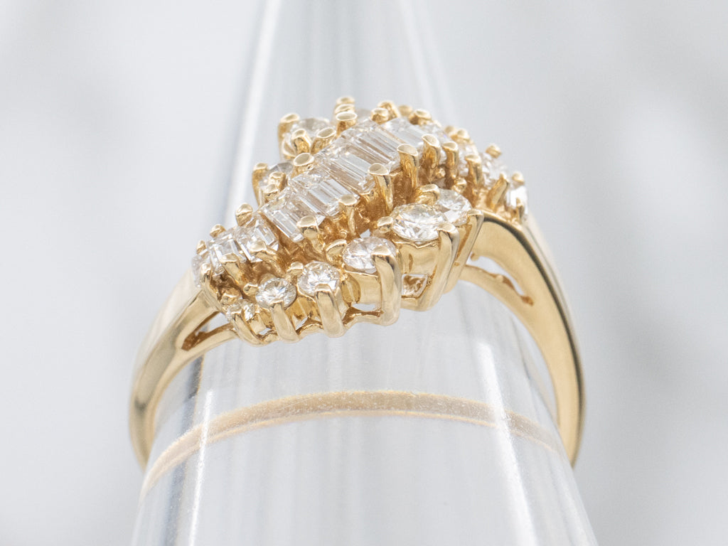 Vintage Mix-Cut Diamond and Gold Ring