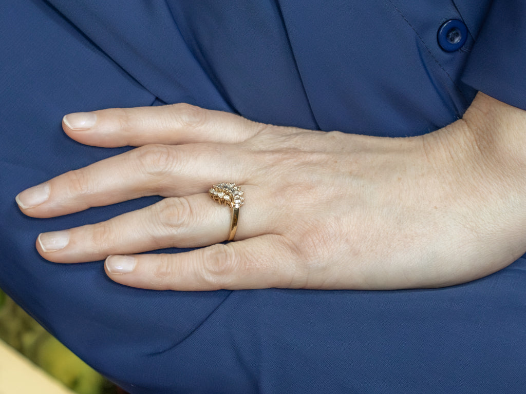 Vintage Mix-Cut Diamond and Gold Ring