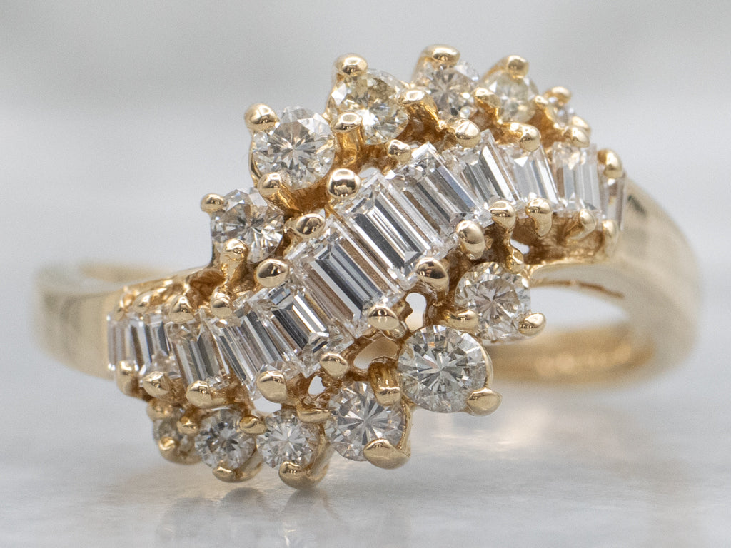 Vintage Mix-Cut Diamond and Gold Ring