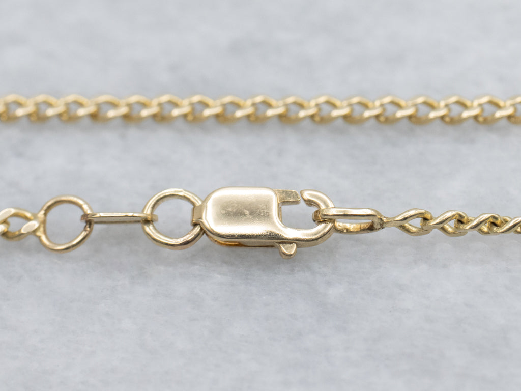 Polished Yellow Gold Curb Chain