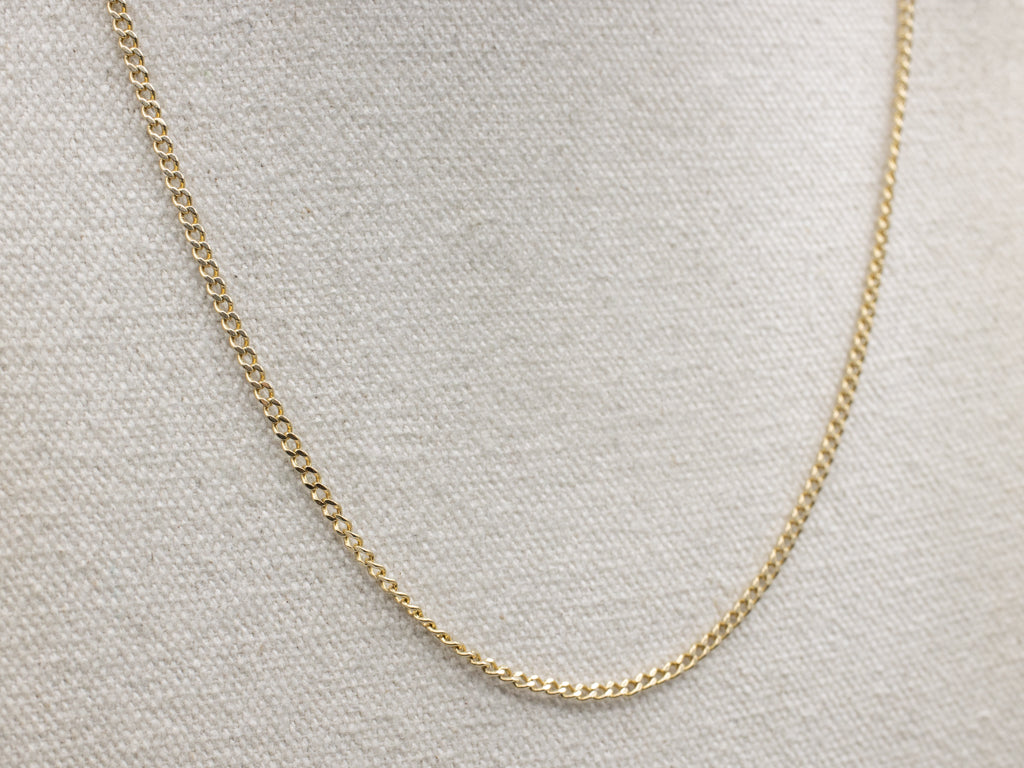 Polished Yellow Gold Curb Chain