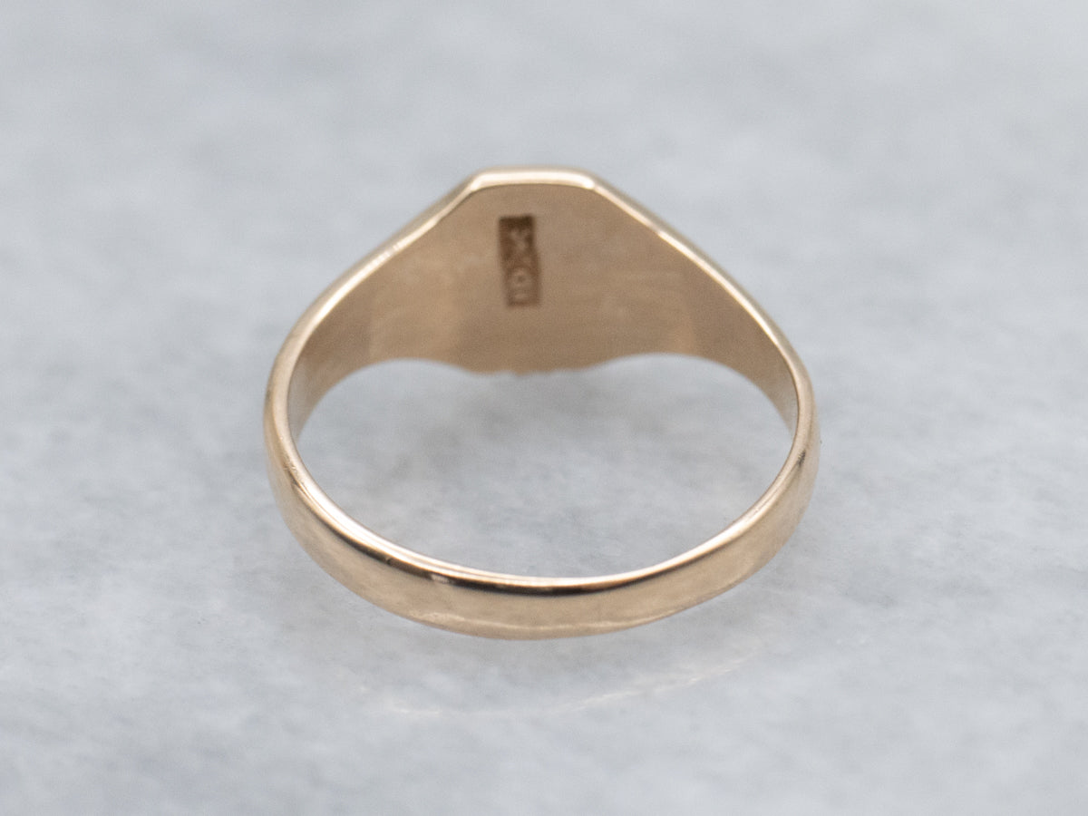 Antique Old English Letter "D" Mini Signet Ring