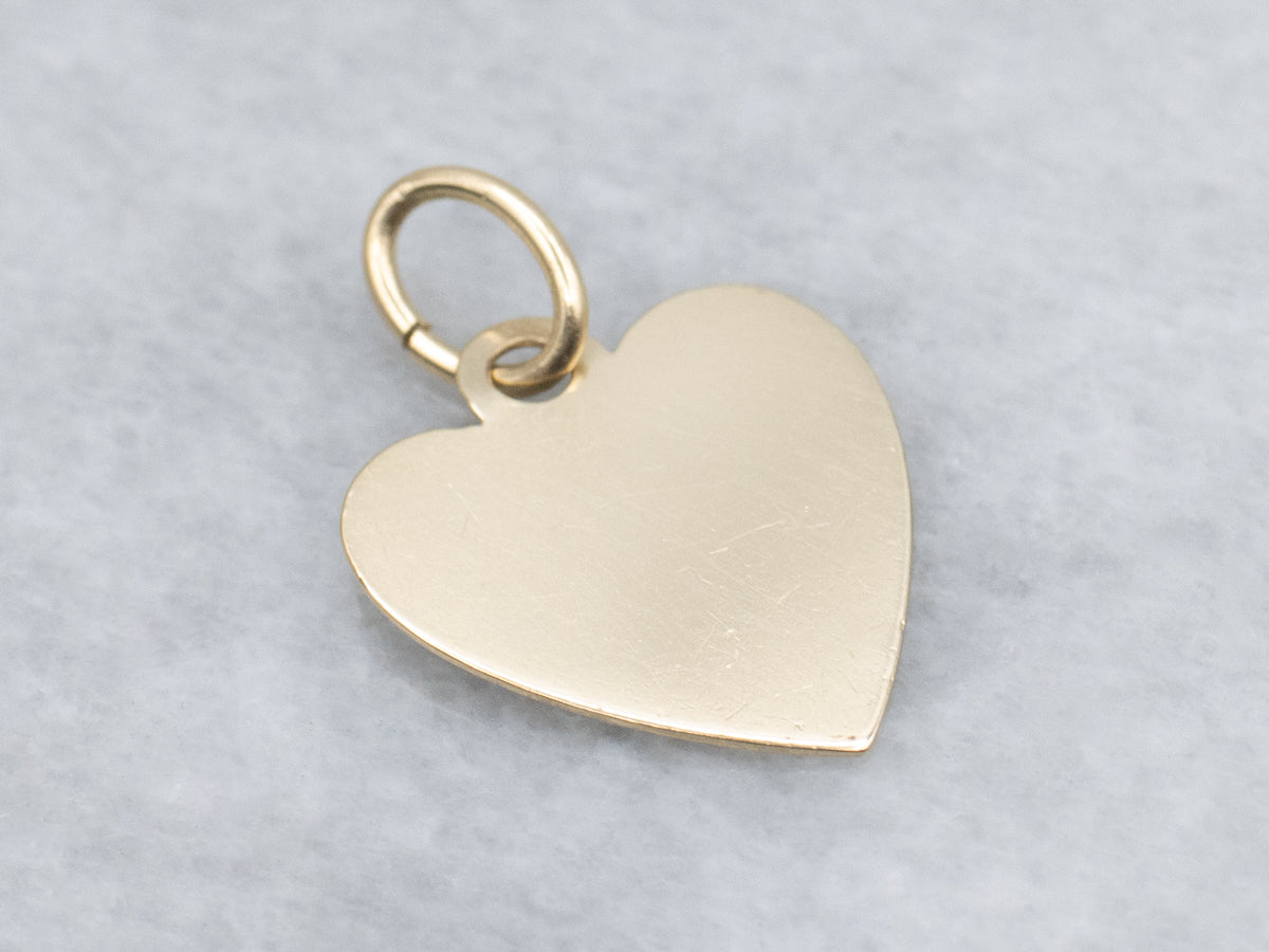 Polished Yellow Gold Heart Pendant
