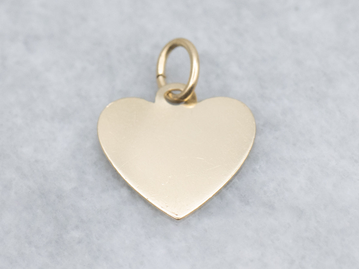 Polished Yellow Gold Heart Pendant