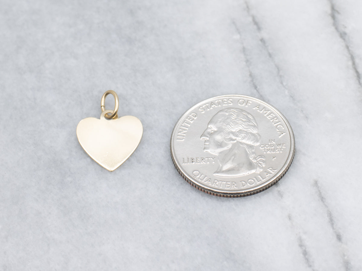 Polished Yellow Gold Heart Pendant