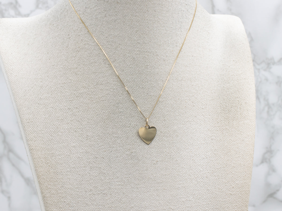 Polished Yellow Gold Heart Pendant