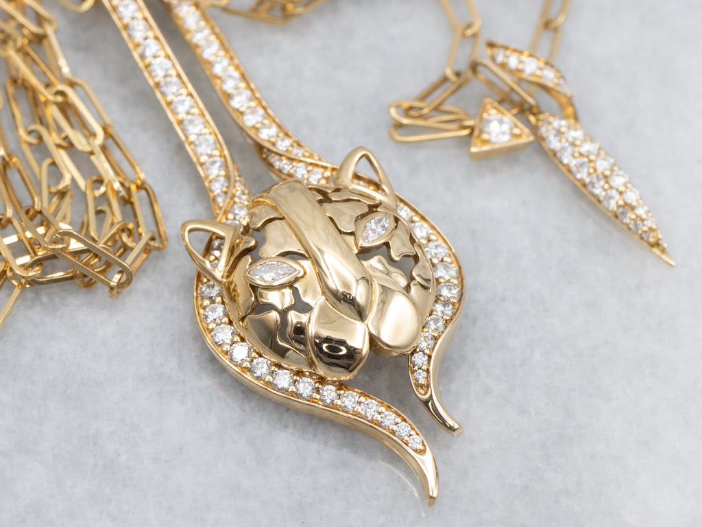 Designer Hueb Diamond Luxury Onsa Prowl Necklace