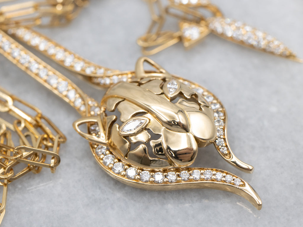 Designer Hueb Diamond Luxury Onsa Prowl Necklace