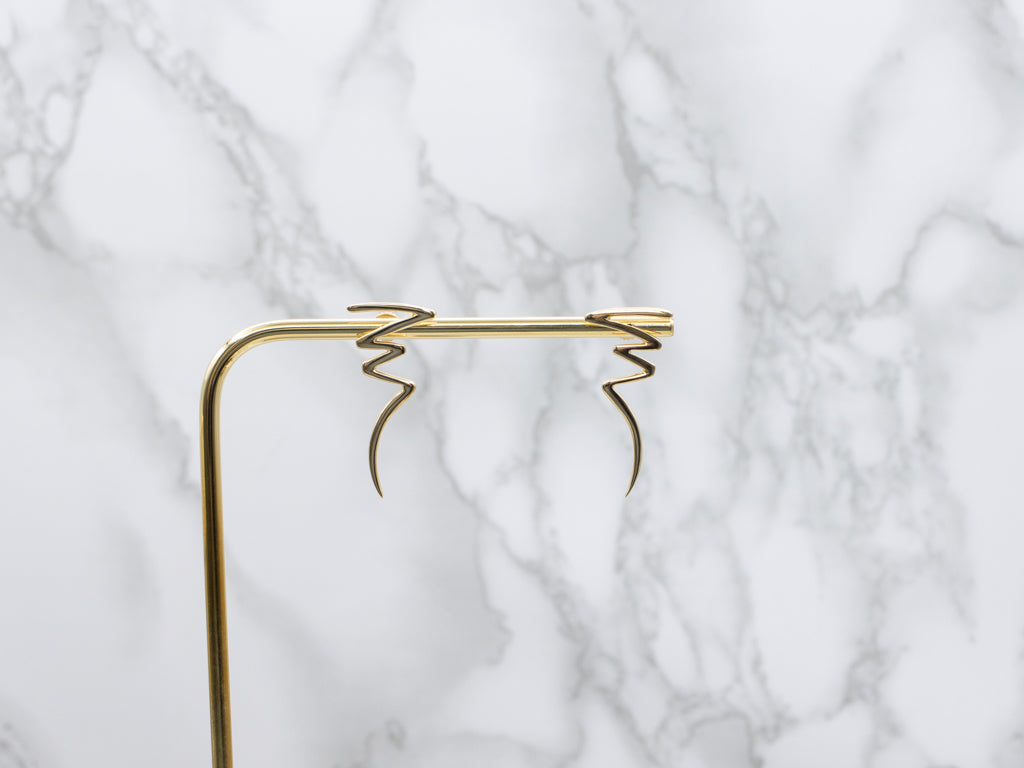 Tiffany & Co. Paloma Picasso Yellow Gold Scribble Drop Earrings
