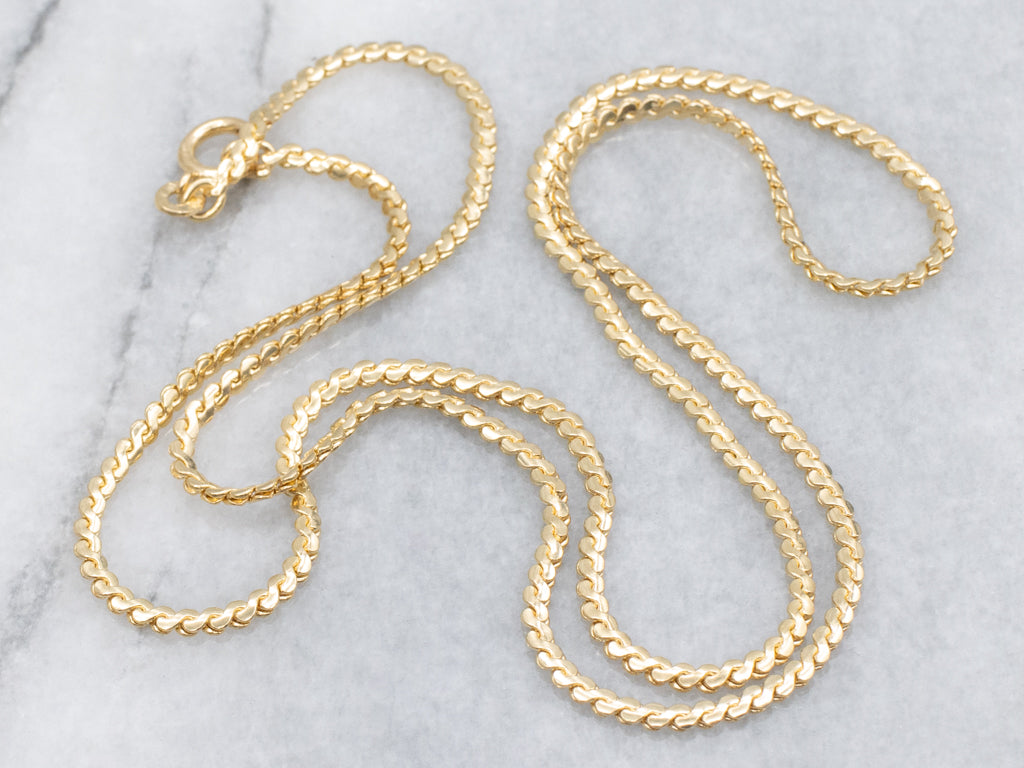 Heavy Yellow Gold Serpentine Chain
