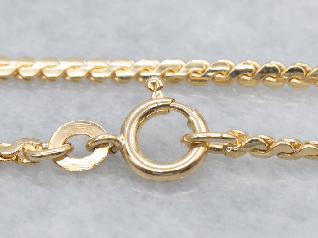 Heavy Yellow Gold Serpentine Chain