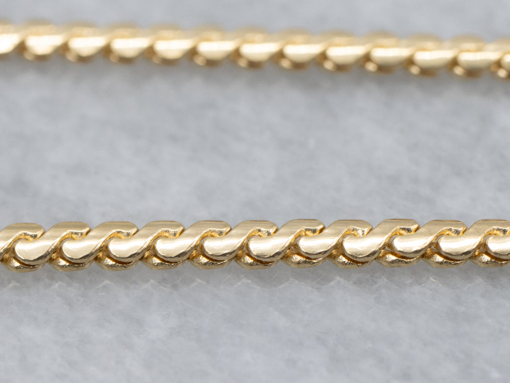 Heavy Yellow Gold Serpentine Chain