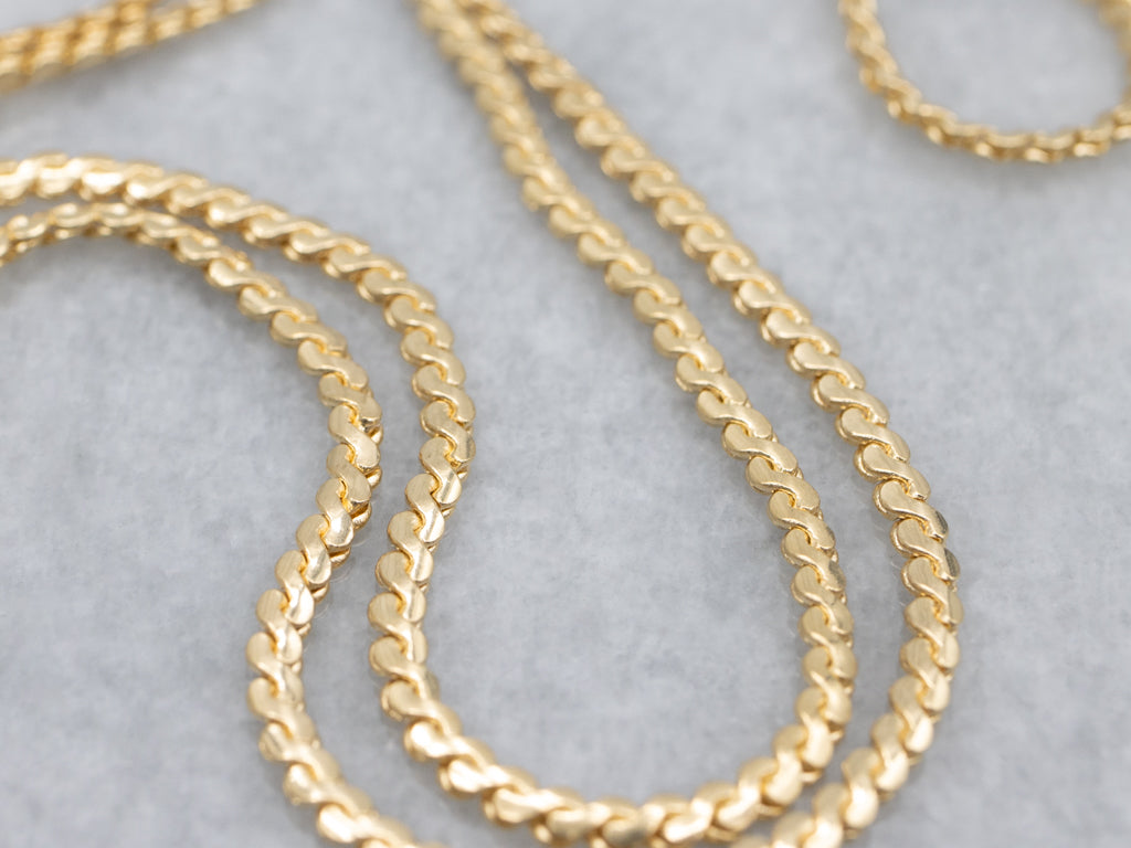 Heavy Yellow Gold Serpentine Chain