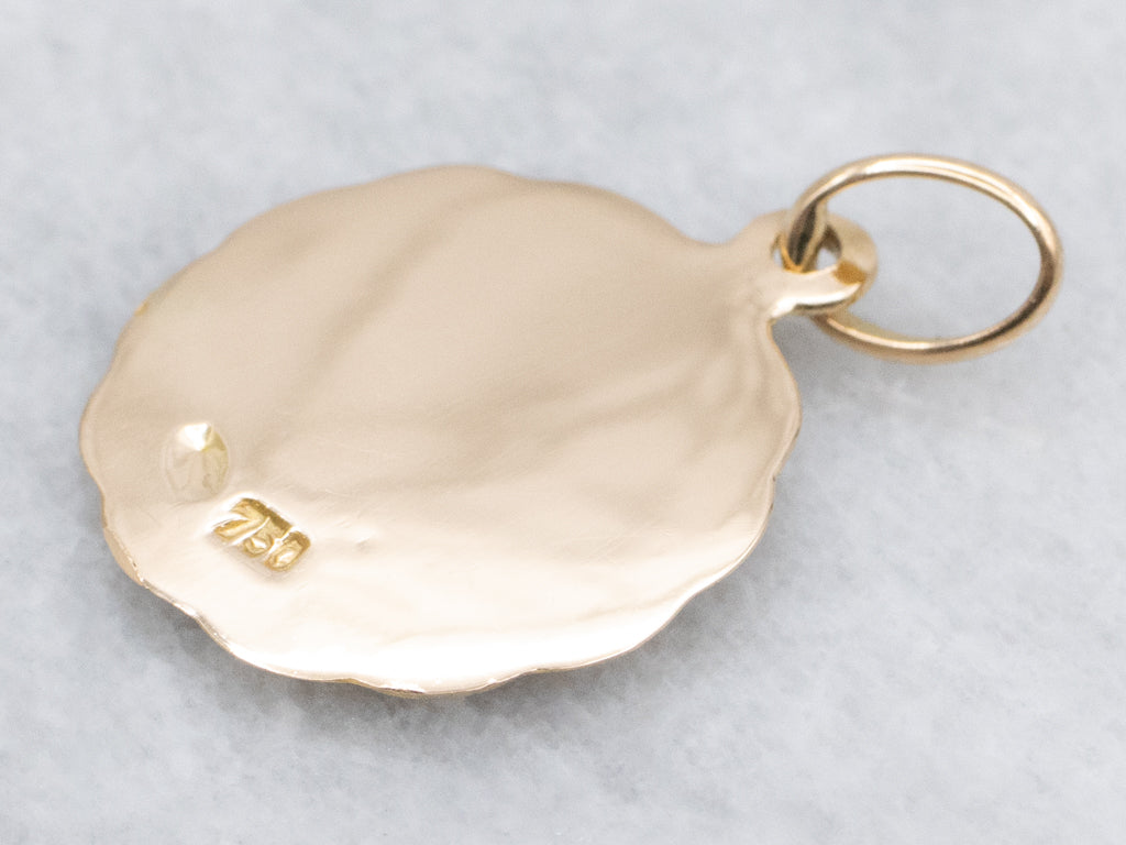 Yellow Gold Religious Medallion Pendant