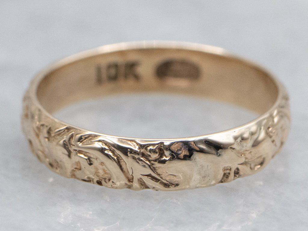 Mini Antique Gold Scrolling Pattern Band