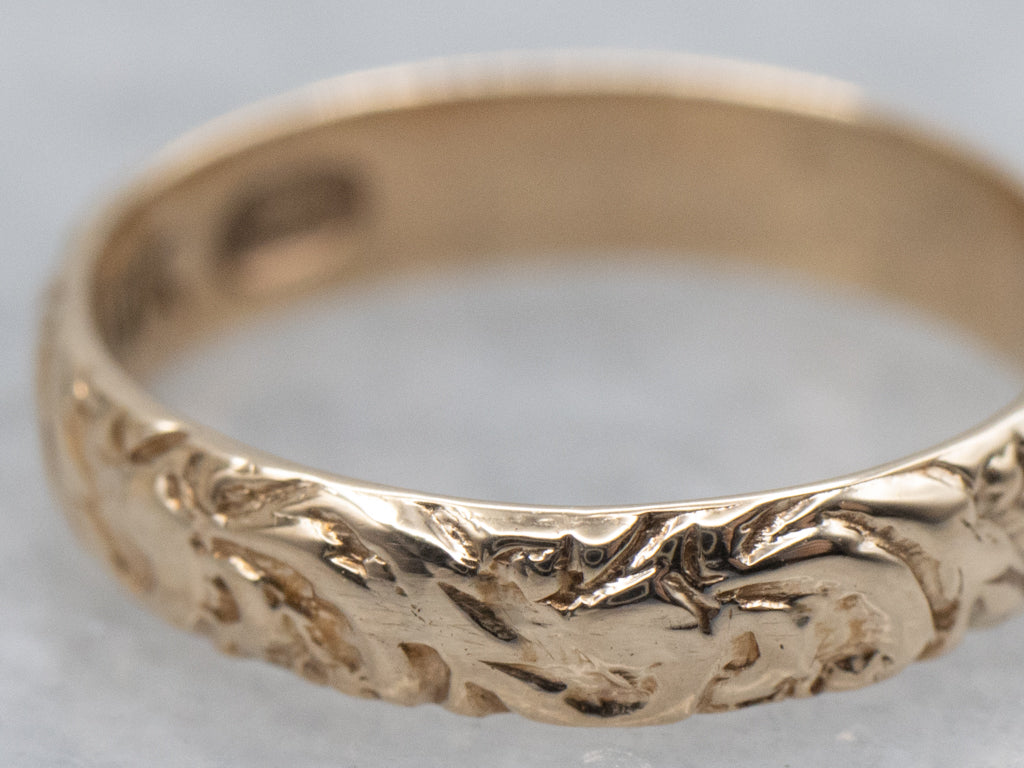 Mini Antique Gold Scrolling Pattern Band