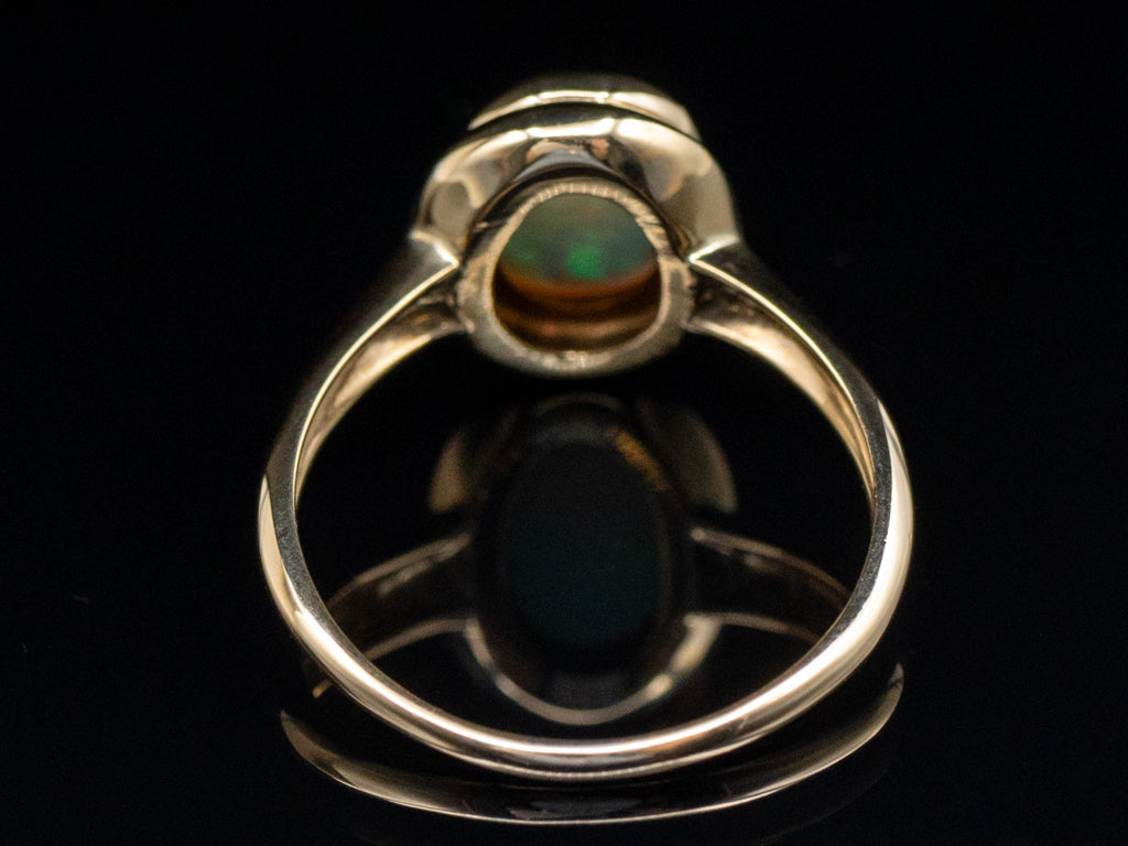 Bezel-Set Opal Yellow Gold Ring