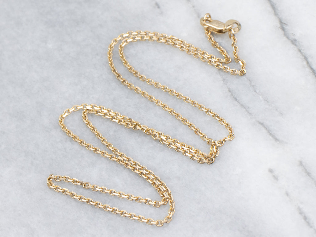 Italian Gold Cable Chain with Lobster Clasp