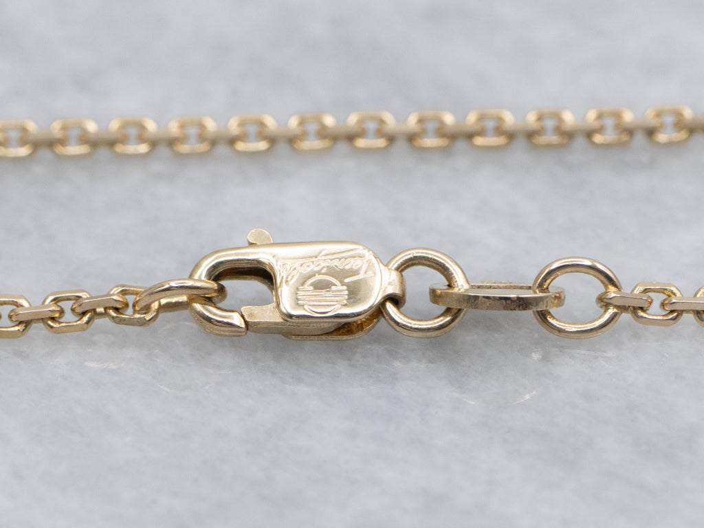 Italian Gold Cable Chain with Lobster Clasp