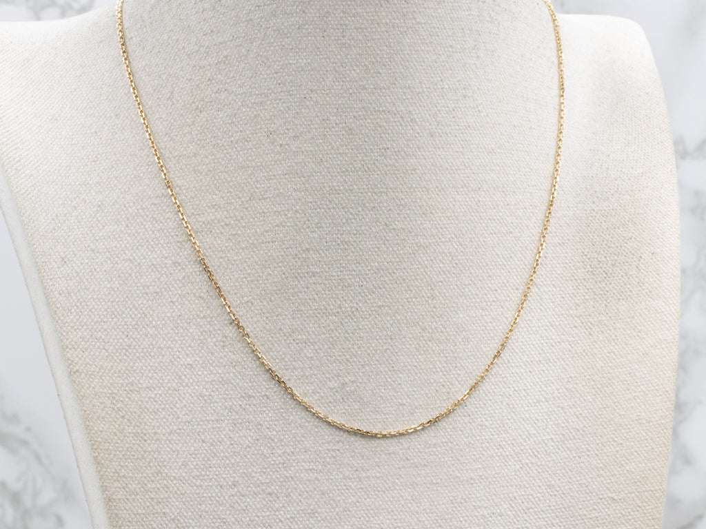 Italian Gold Cable Chain with Lobster Clasp