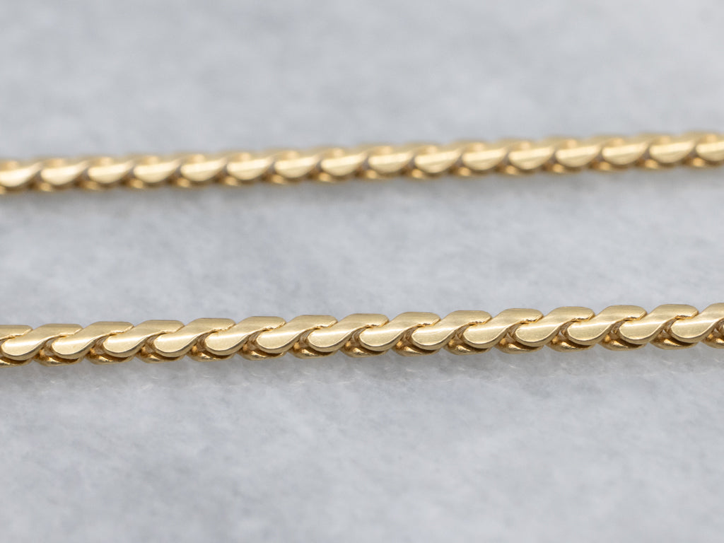 Heavy 18-Karat Yellow Gold Serpentine Chain