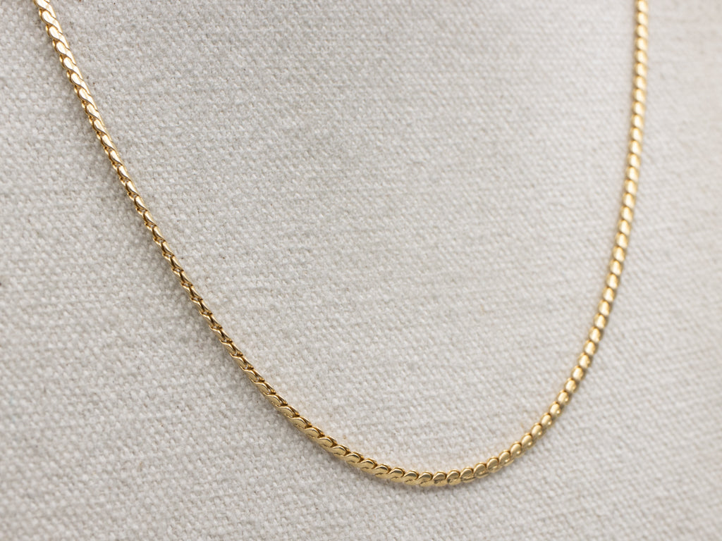 Heavy 18-Karat Yellow Gold Serpentine Chain