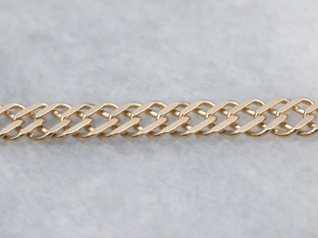Italian Gold Flat Link Chain with Lobster Clasp