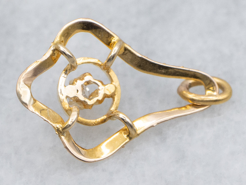 Buttercup Diamond and Gold Stickpin Conversion Pendant