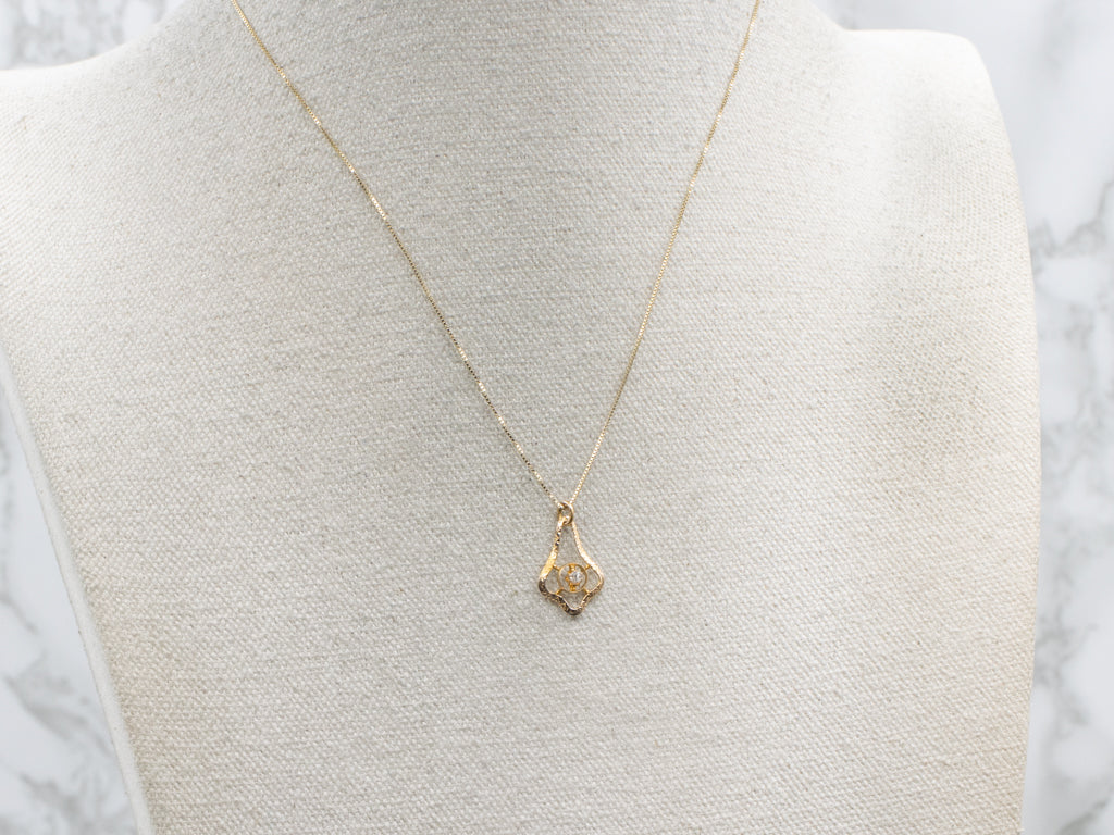 Buttercup Diamond and Gold Stickpin Conversion Pendant