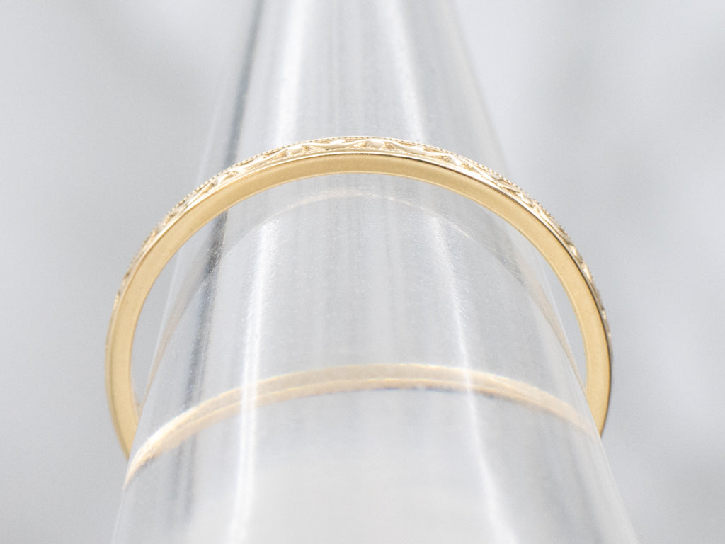Vintage Jabel 18-Karat Gold Pattern Band