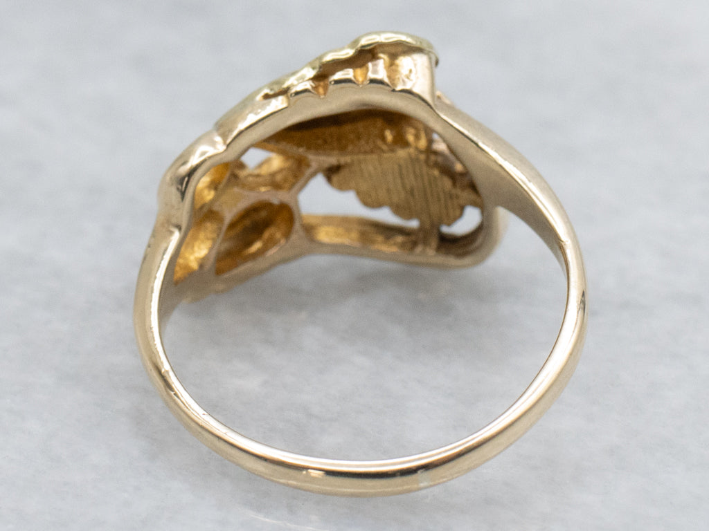 Vintage Black Hills Gold Botanical Ring