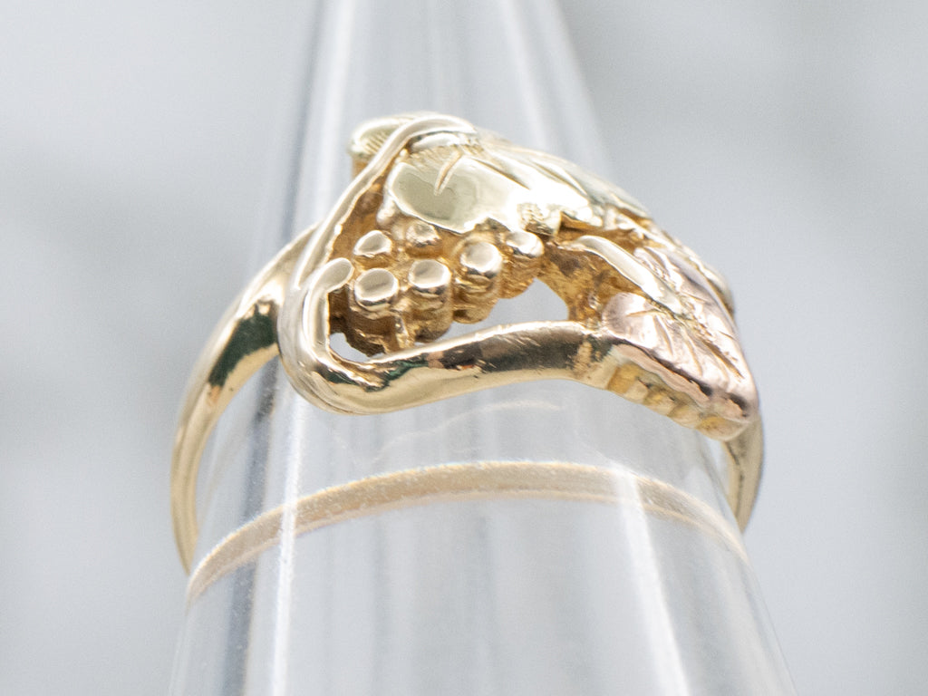 Vintage Black Hills Gold Botanical Ring