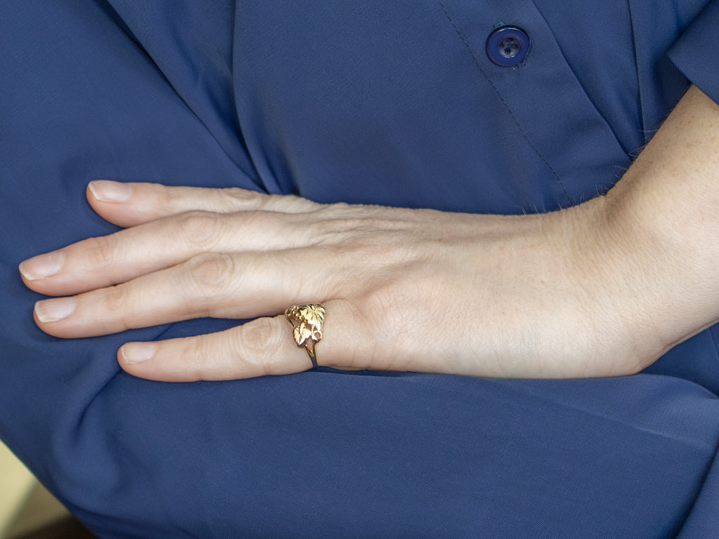Vintage Black Hills Gold Botanical Ring