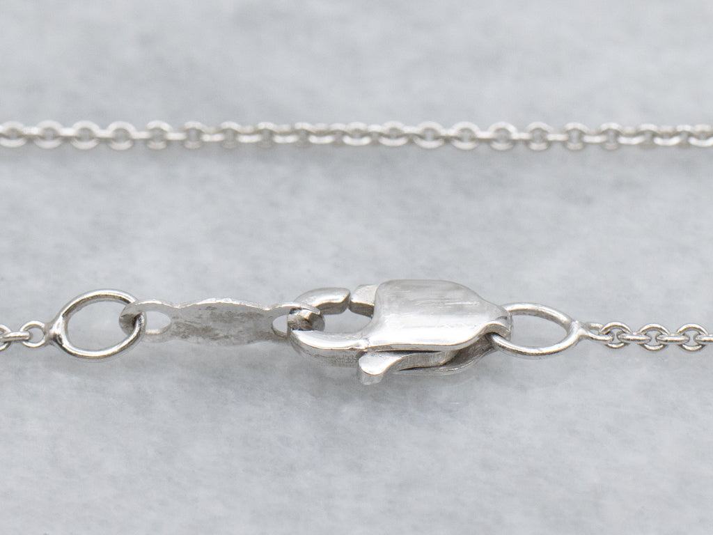 White Gold Rolo Chain with Lobster Clasp