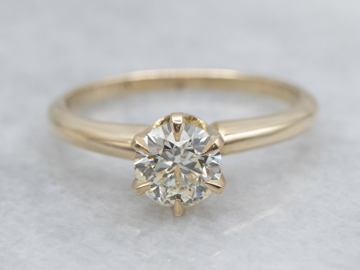 Six-Prong Round Brilliant Diamond Engagement Ring