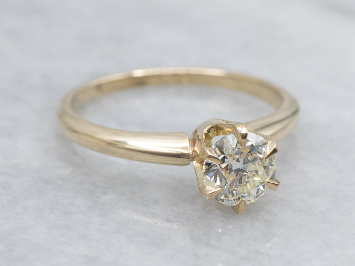 Six-Prong Round Brilliant Diamond Engagement Ring