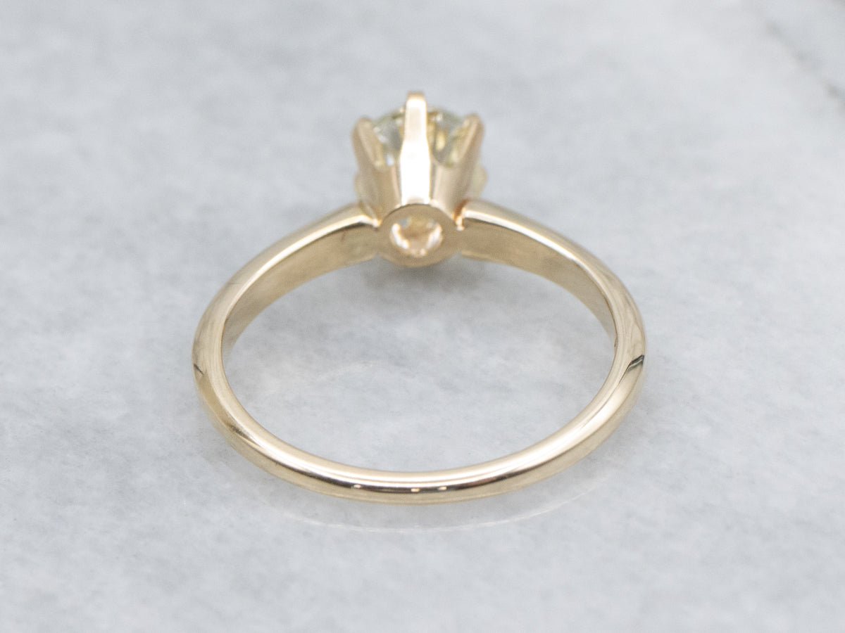 Six-Prong Round Brilliant Diamond Engagement Ring