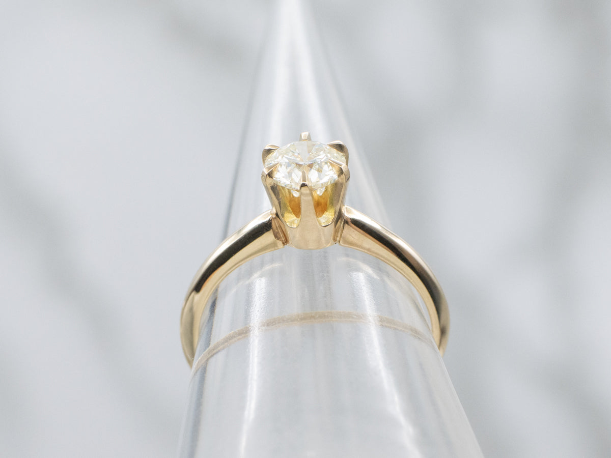 Six-Prong Round Brilliant Diamond Engagement Ring