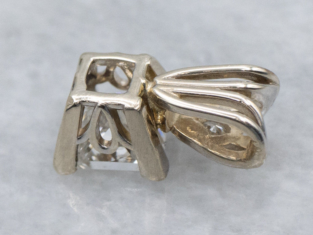 White Gold Double Diamond Pendant