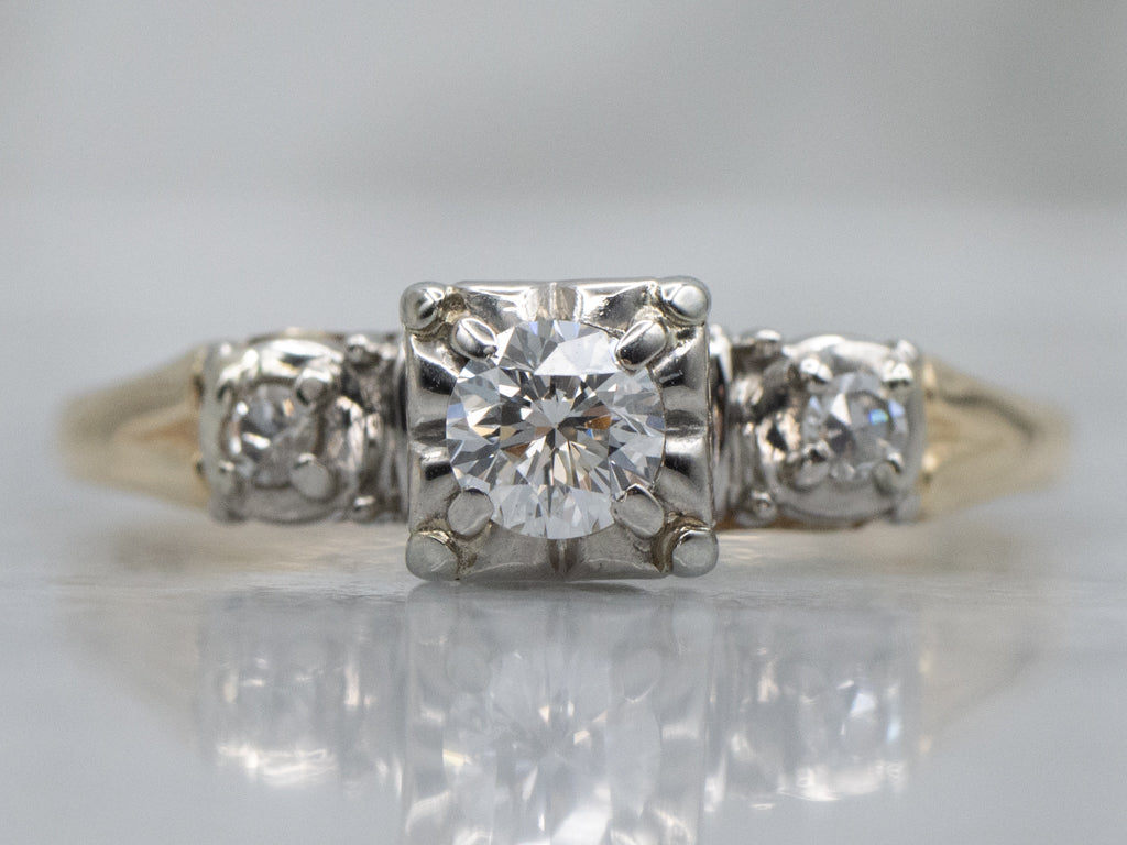 Vintage Three Stone Jabel Engagement Ring