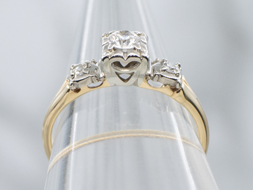 Vintage Three Stone Jabel Engagement Ring