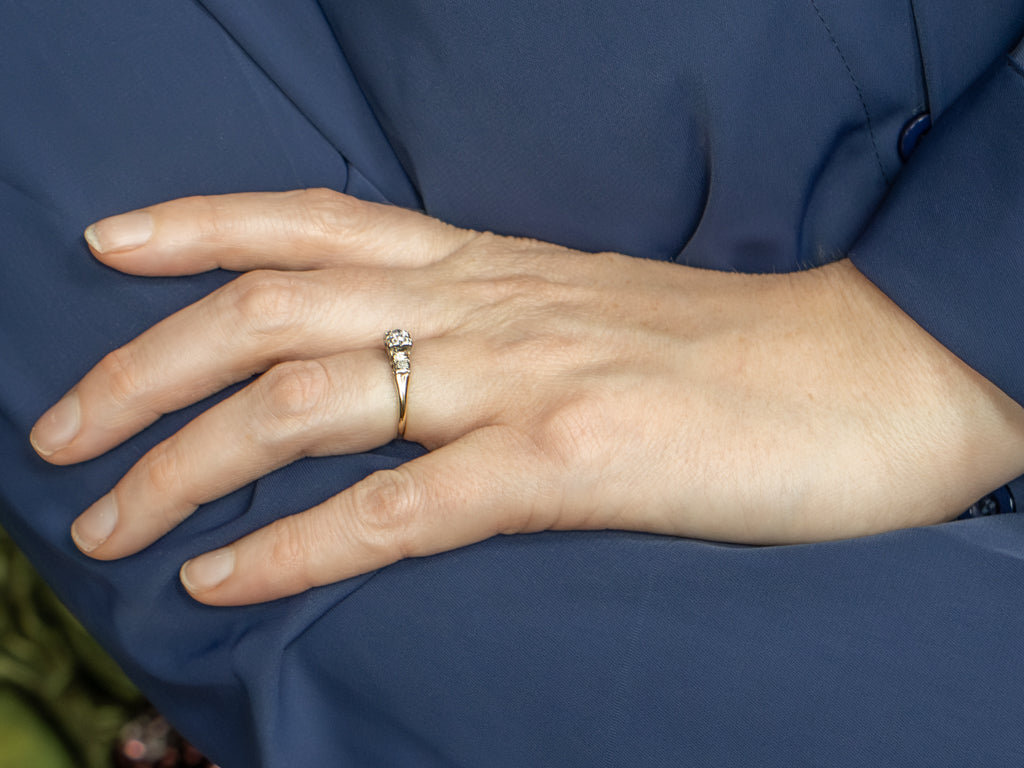 Vintage Three Stone Jabel Engagement Ring